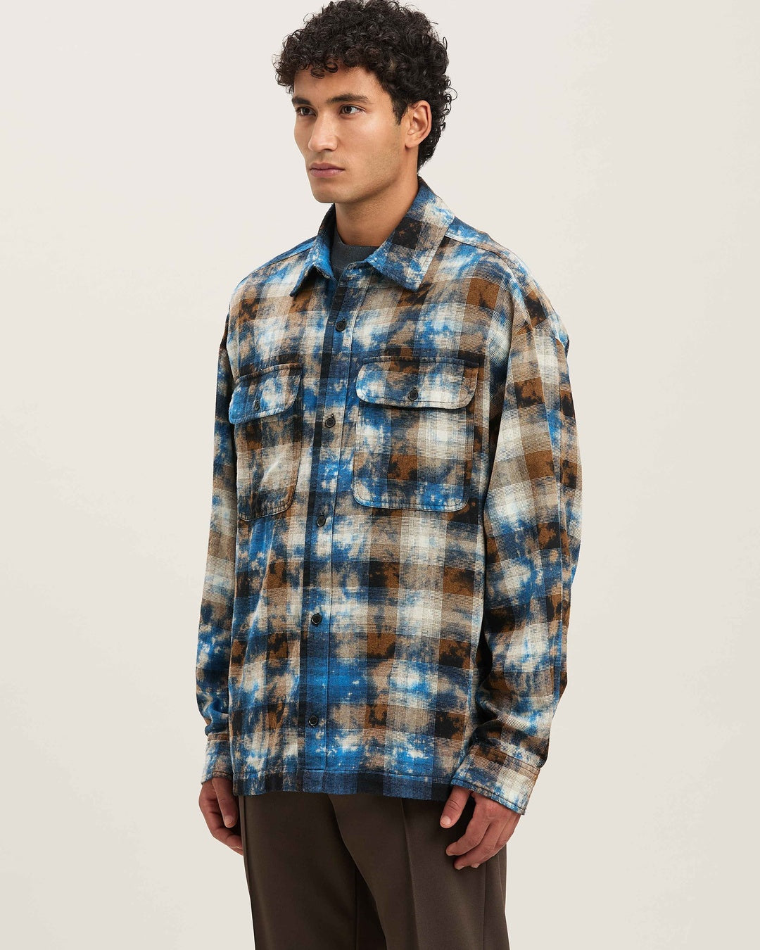 Curved Logo Check Shirt Palm angels оригінал – Купити в Україні – додатковий вид 5 - PALM ANGELS