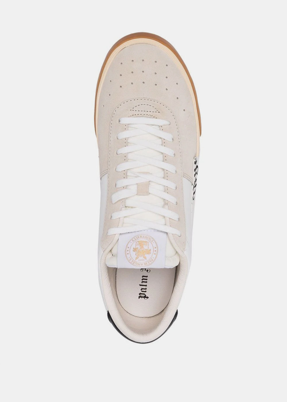 White Logo Print Low-Top Sneakers Palm angels – Гарантія оригінальності – збільшений вид