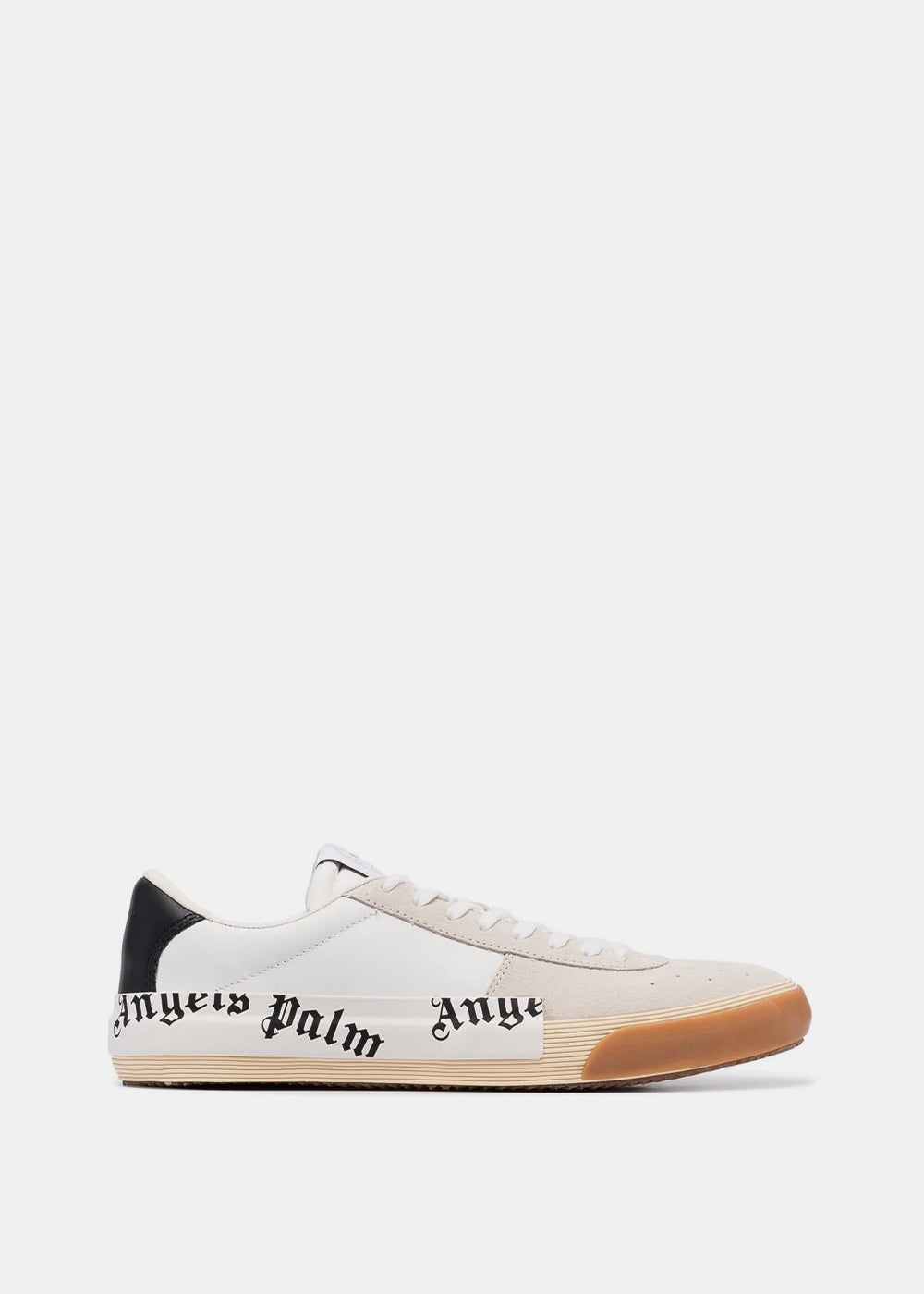 White Logo Print Low-Top Sneakers Palm angels – Гарантія оригінальності – боковий вид