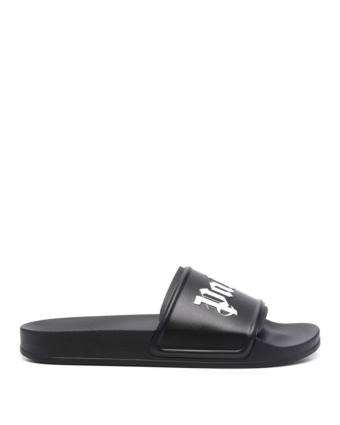 Embossed Logo Rubber Slides Palm angels оригінал – Купити в Україні – боковий вид - PALM ANGELS