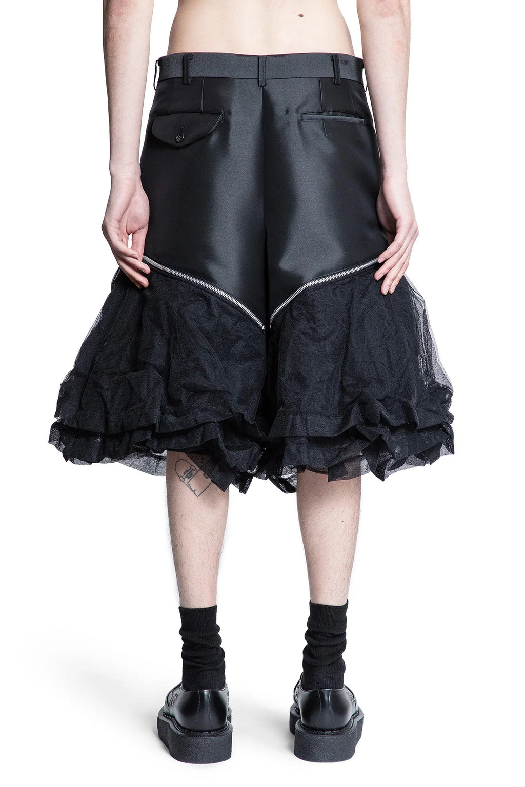 Satin And Crinkled Tulle Shorts Comme des garcons оригінал – Купити в Україні – збільшений вид