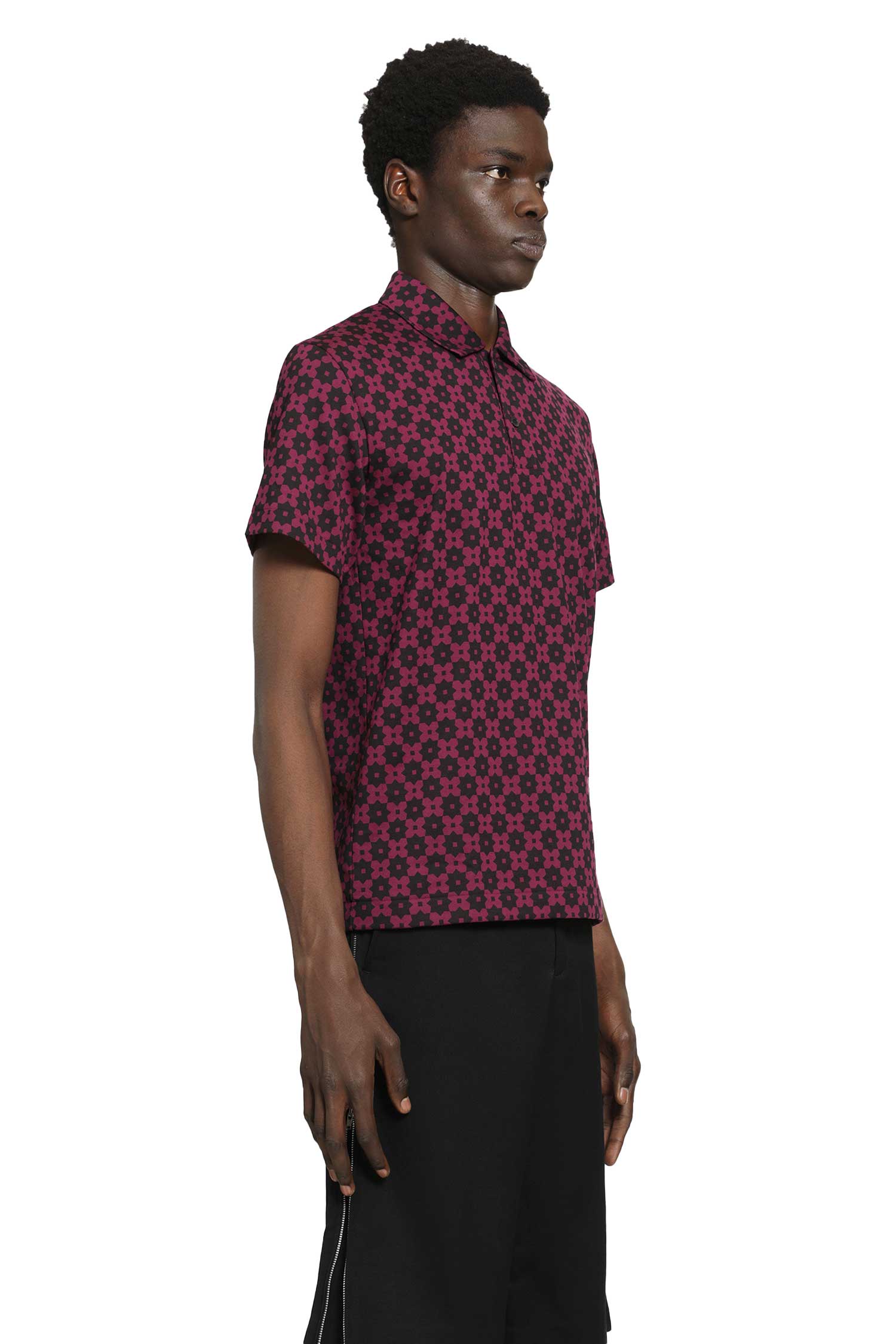 Оригінальна Floral Graphic Print Polo Shirt Comme des garcons – вид ззаду