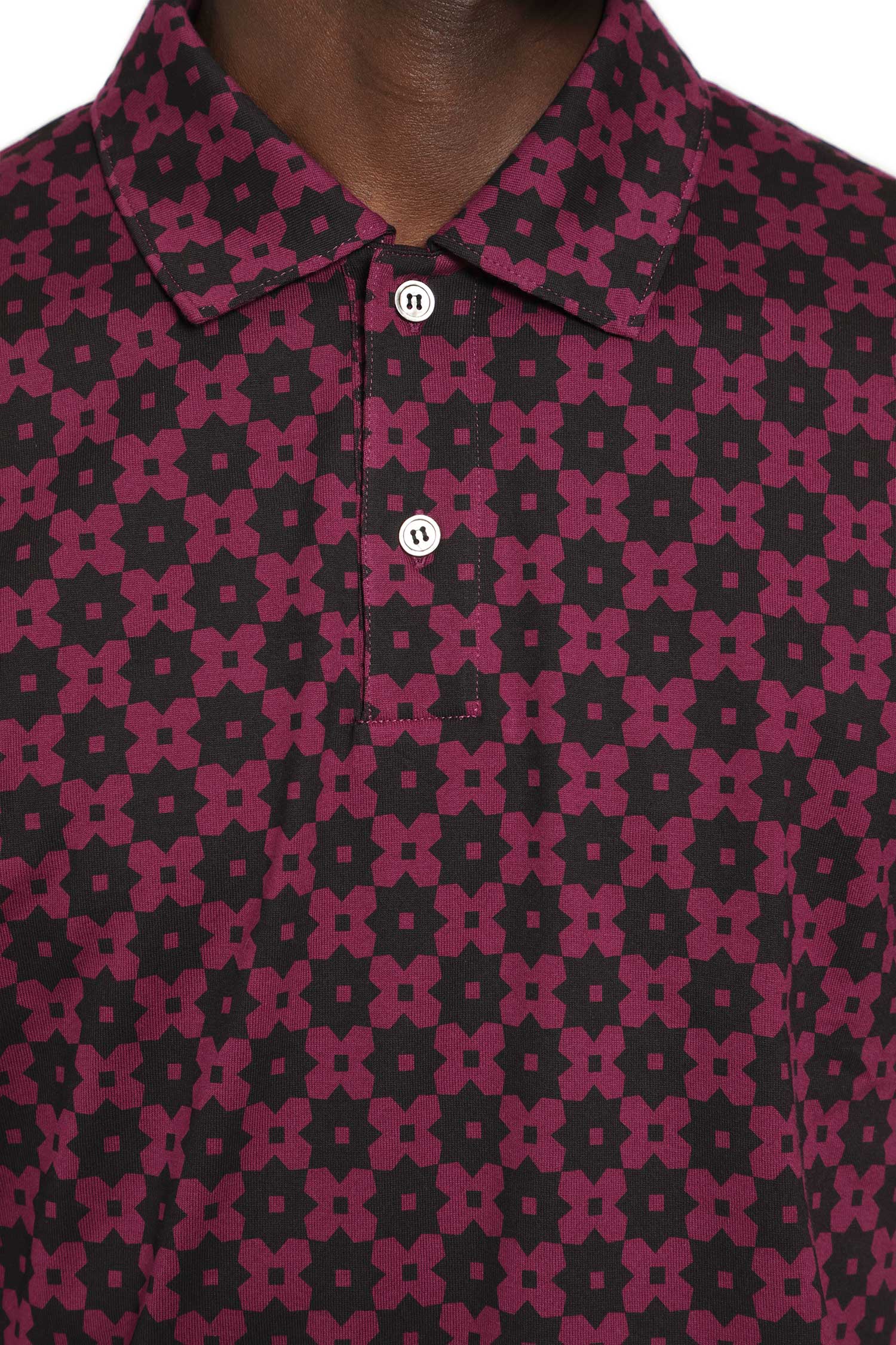 Оригінальна Floral Graphic Print Polo Shirt Comme des garcons – збільшений вид