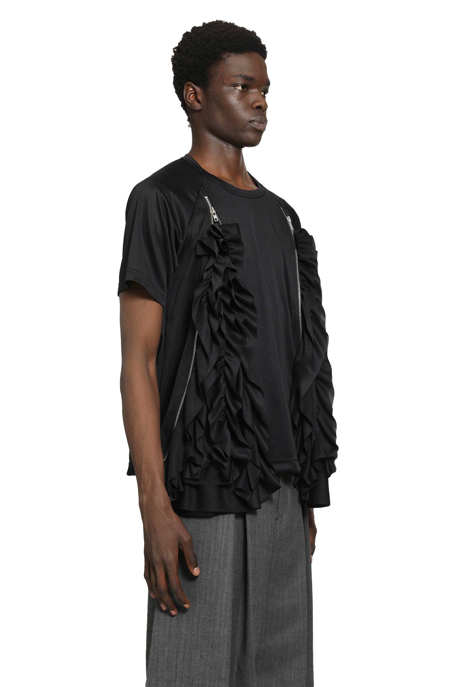 Оригінальна Ruffled Poly Jersey T-Shirt Comme des garcons – вид ззаду