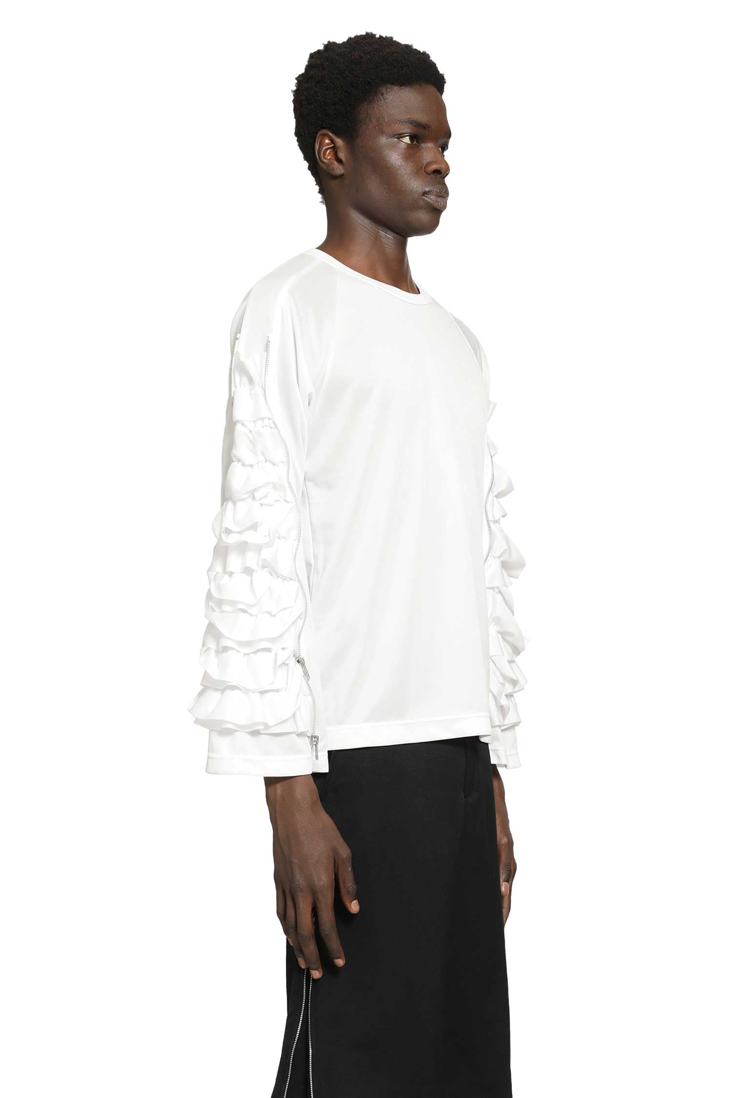 Ruffled Long Sleeve T-Shirt Comme des garcons – Гарантія оригінальності – вид ззаду