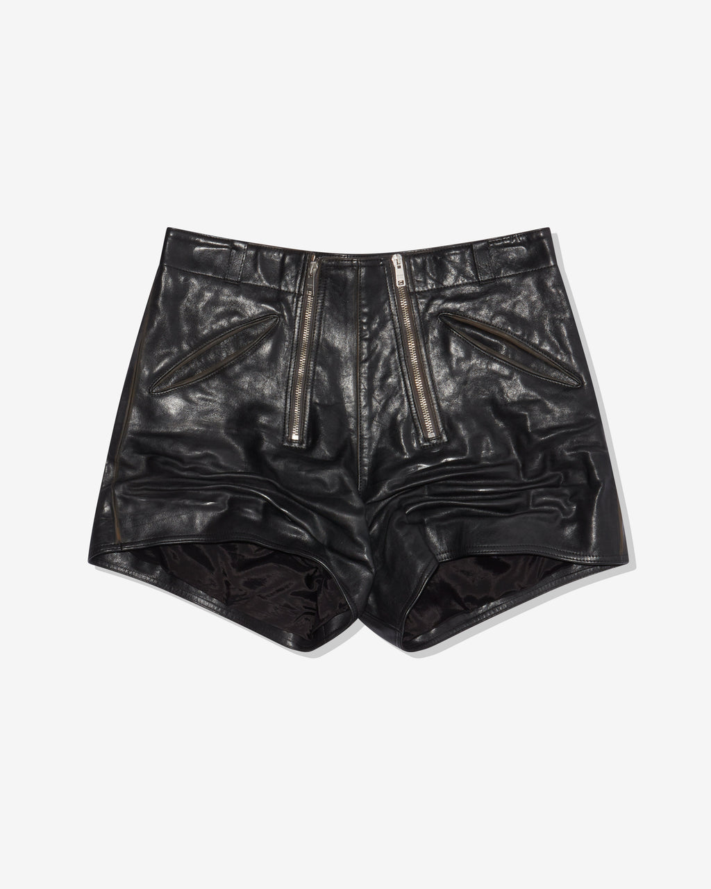 Mens Leather Shorts Prada – Гарантія оригінальності – боковий вид