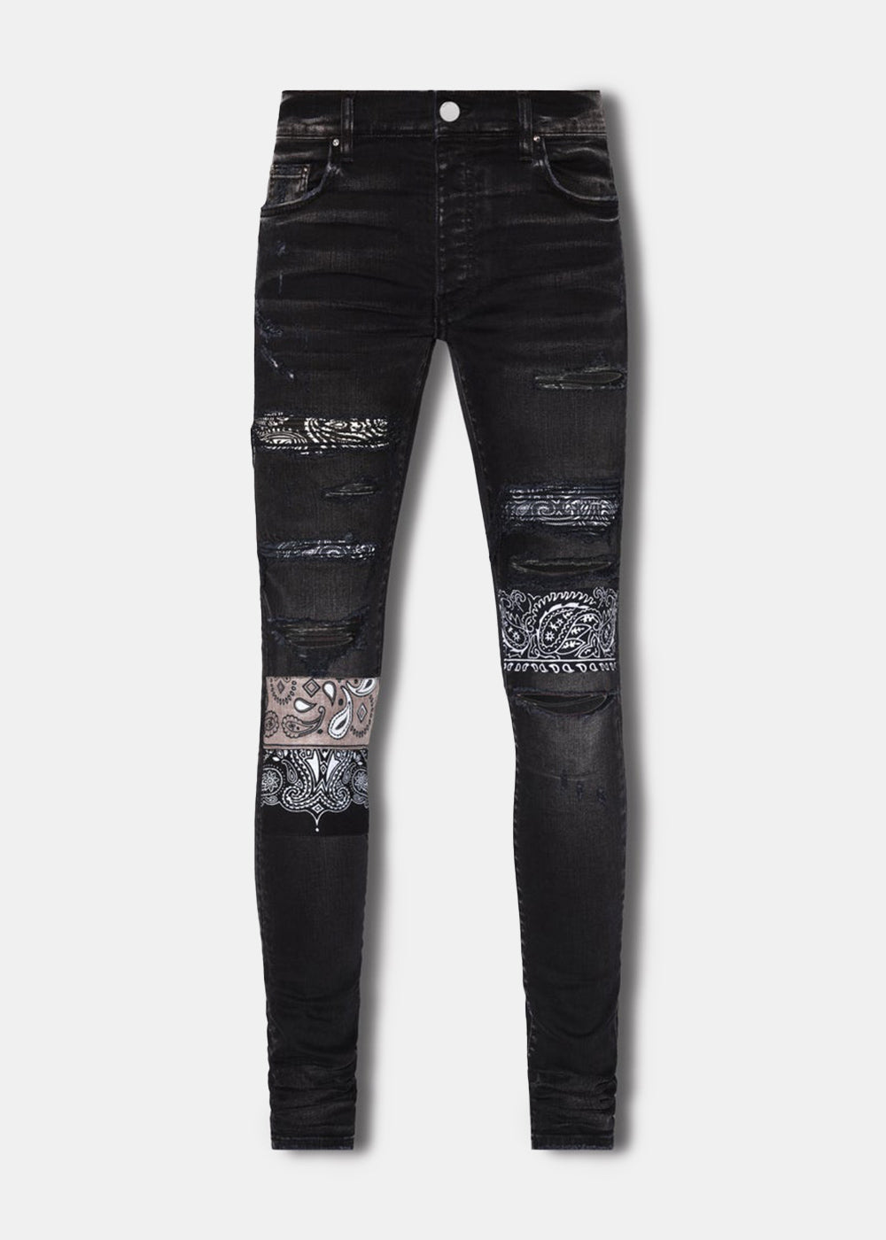 Оригінальна Vintage Bandana Artpatch Jeans Amiri – боковий вид