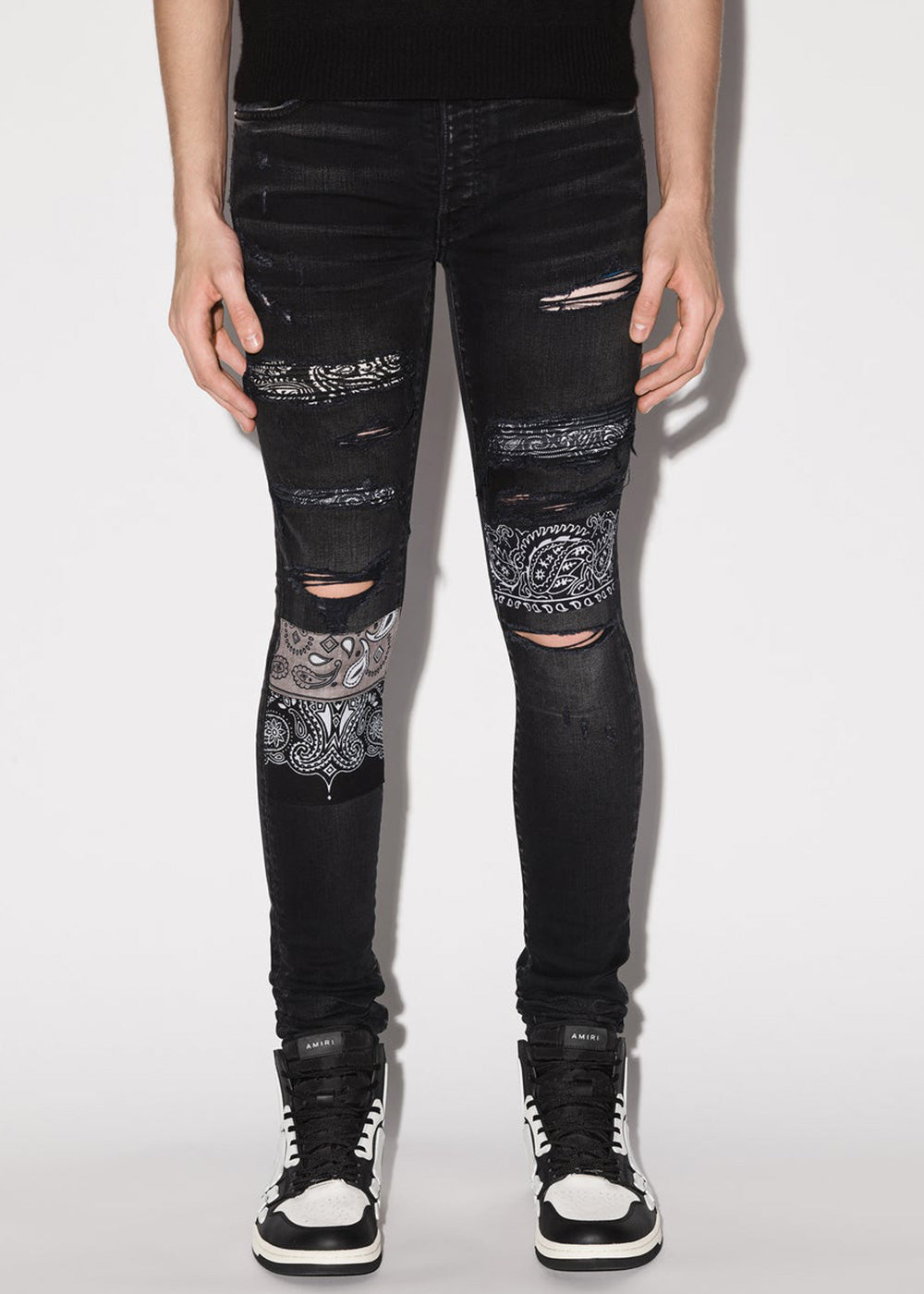 Оригінальна Vintage Bandana Artpatch Jeans Amiri – вид ззаду