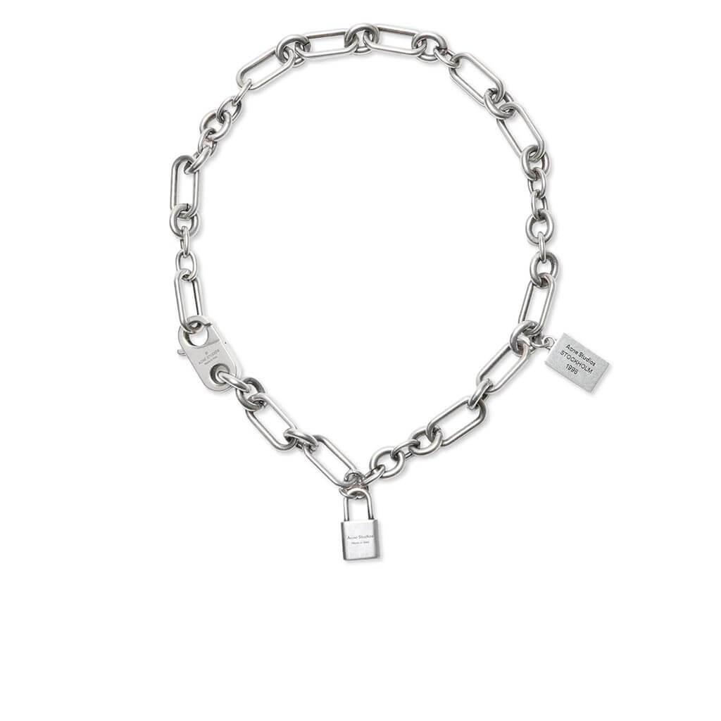 Padlock Chain Necklace Acne studios – Гарантія оригінальності – боковий вид