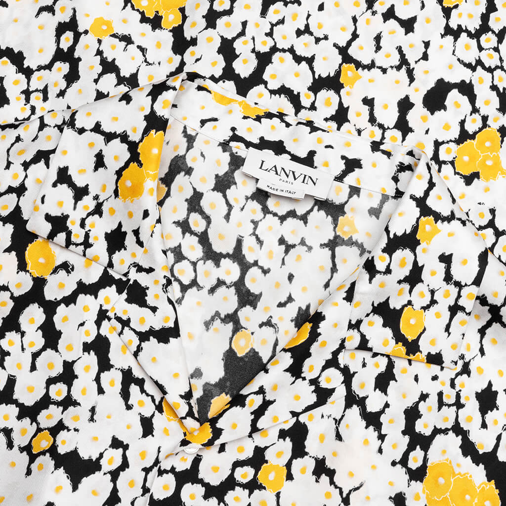 Printed Bowling Shirt - Black - LANVIN