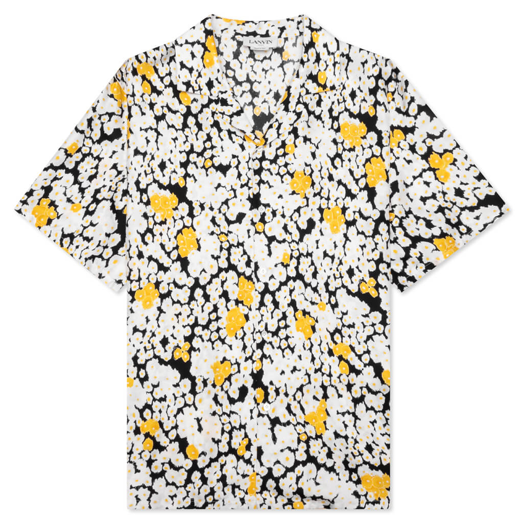 Printed Bowling Shirt - Black - LANVIN
