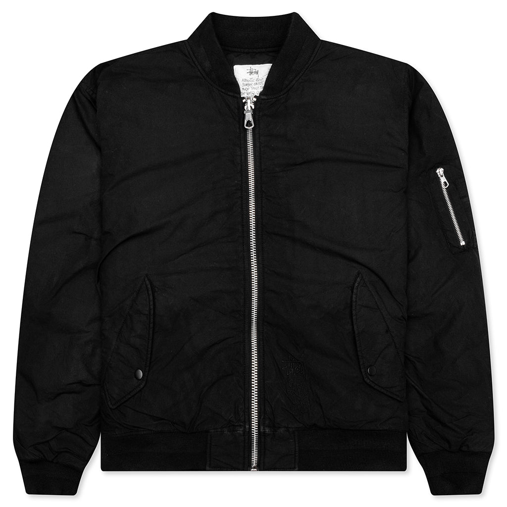 Оригінальна Quilted Bomber Waxed Stussy – боковий вид