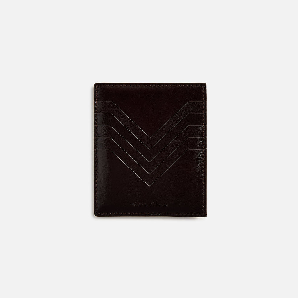Square CC Holder Mahogany Rick owens – Гарантія оригінальності – боковий вид