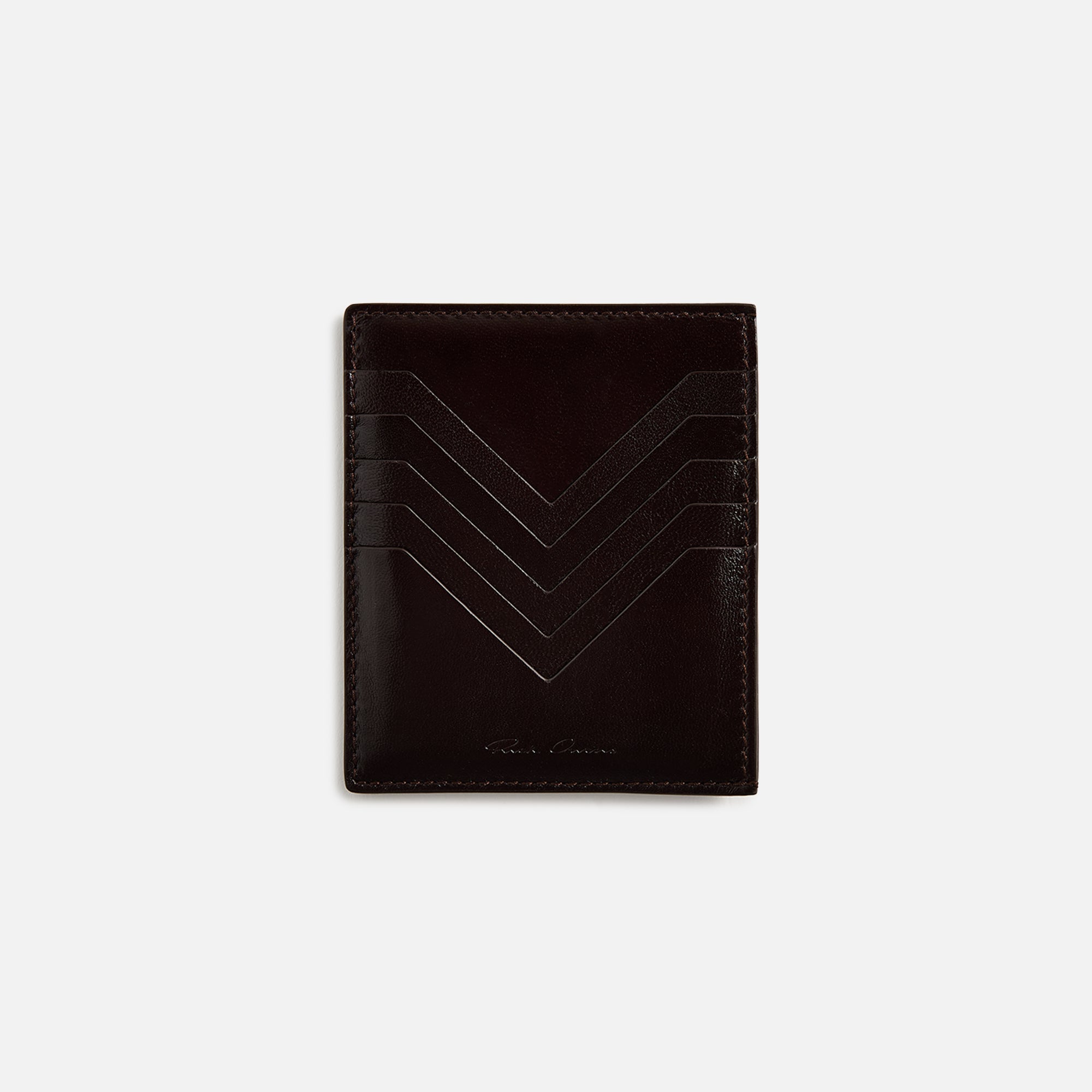Square CC Holder Mahogany Rick owens – Гарантія оригінальності – боковий вид