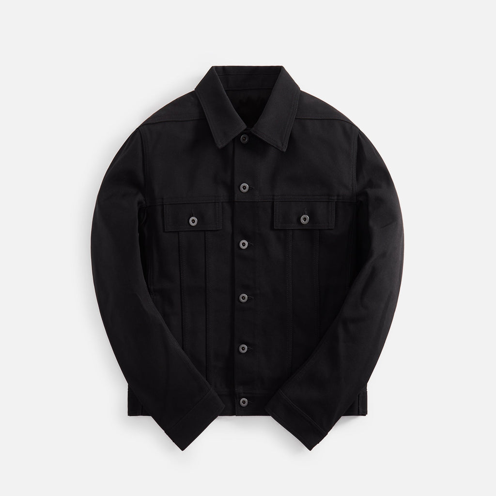 Оригінальна Trucker Jacket Black Rick owens – боковий вид