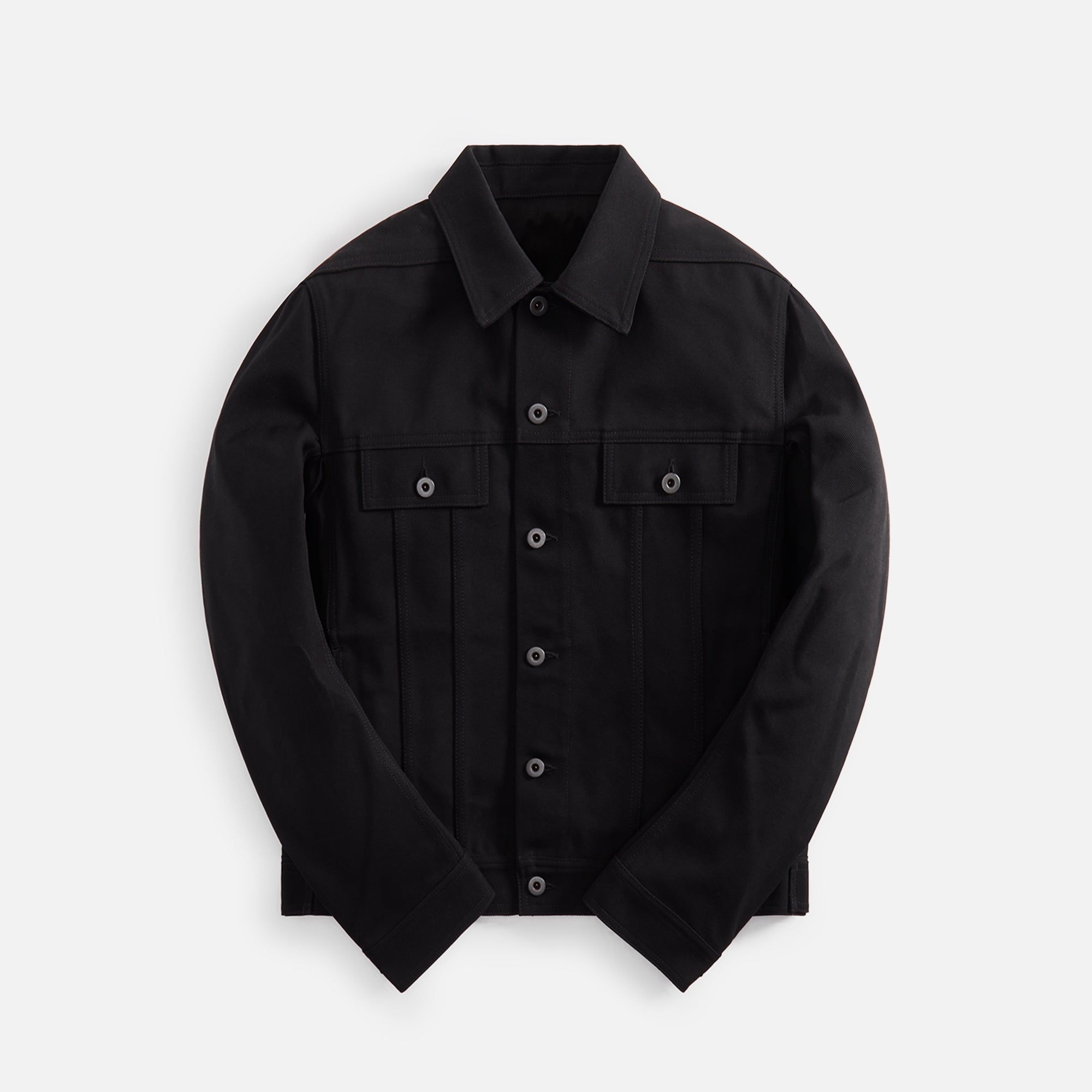 Оригінальна Trucker Jacket Black Rick owens – боковий вид