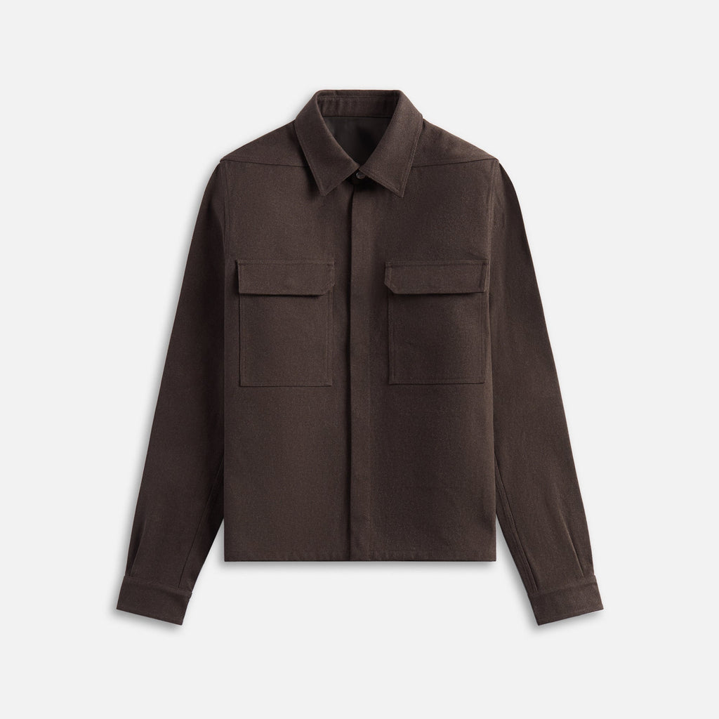 Camicia Cropped Work Shirt Ash Rick owens – Гарантія оригінальності – боковий вид