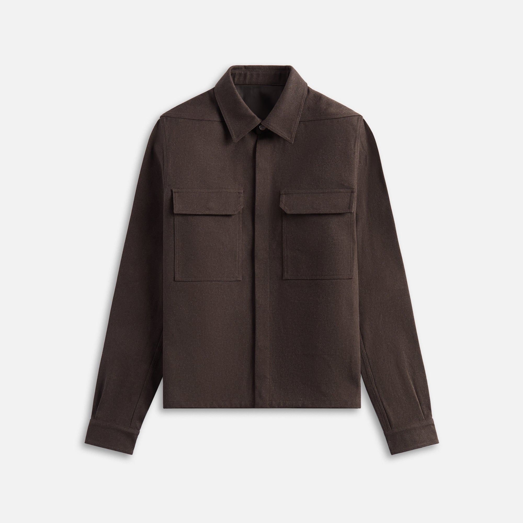 Camicia Cropped Work Shirt Ash Rick owens – Гарантія оригінальності – боковий вид
