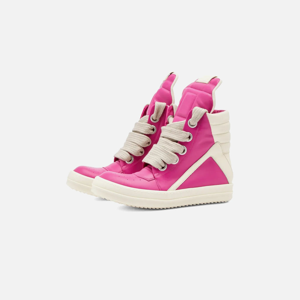 Оригінальна Wmns Scarpe Pelle Geobasket Hot Pink Rick owens – вид ззаду