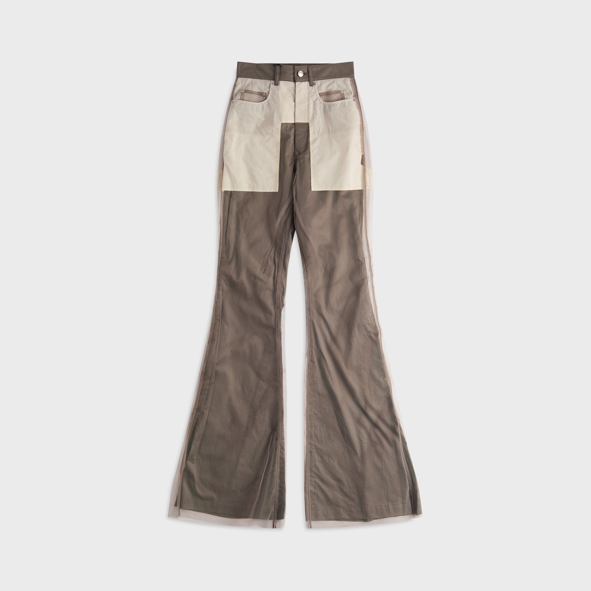 Bolan Mesh Bootcut Trousers Dust Rick owens оригінал – Купити в Україні – боковий вид