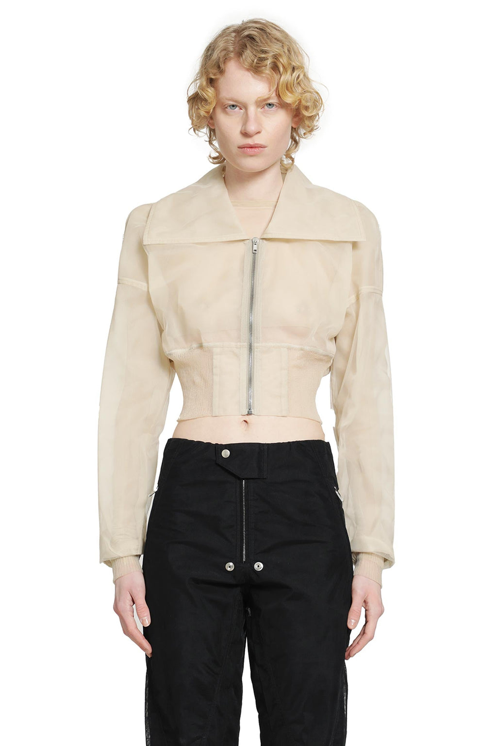 Dracucollar Cropped Bomber Jacket Rick owens оригінал – Купити в Україні – боковий вид