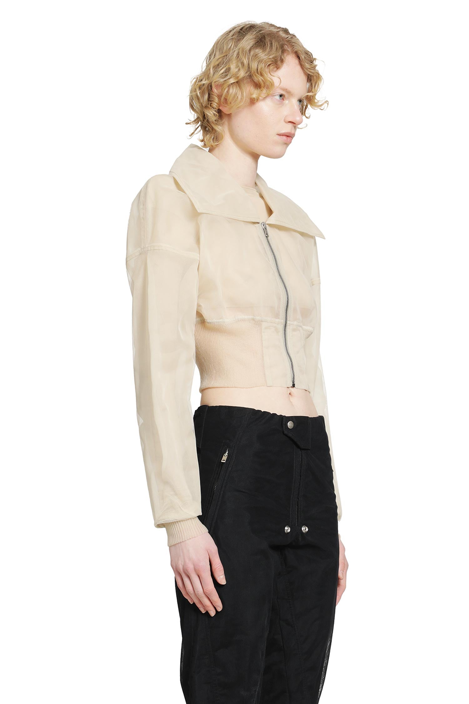 Dracucollar Cropped Bomber Jacket Rick owens оригінал – Купити в Україні – вид ззаду