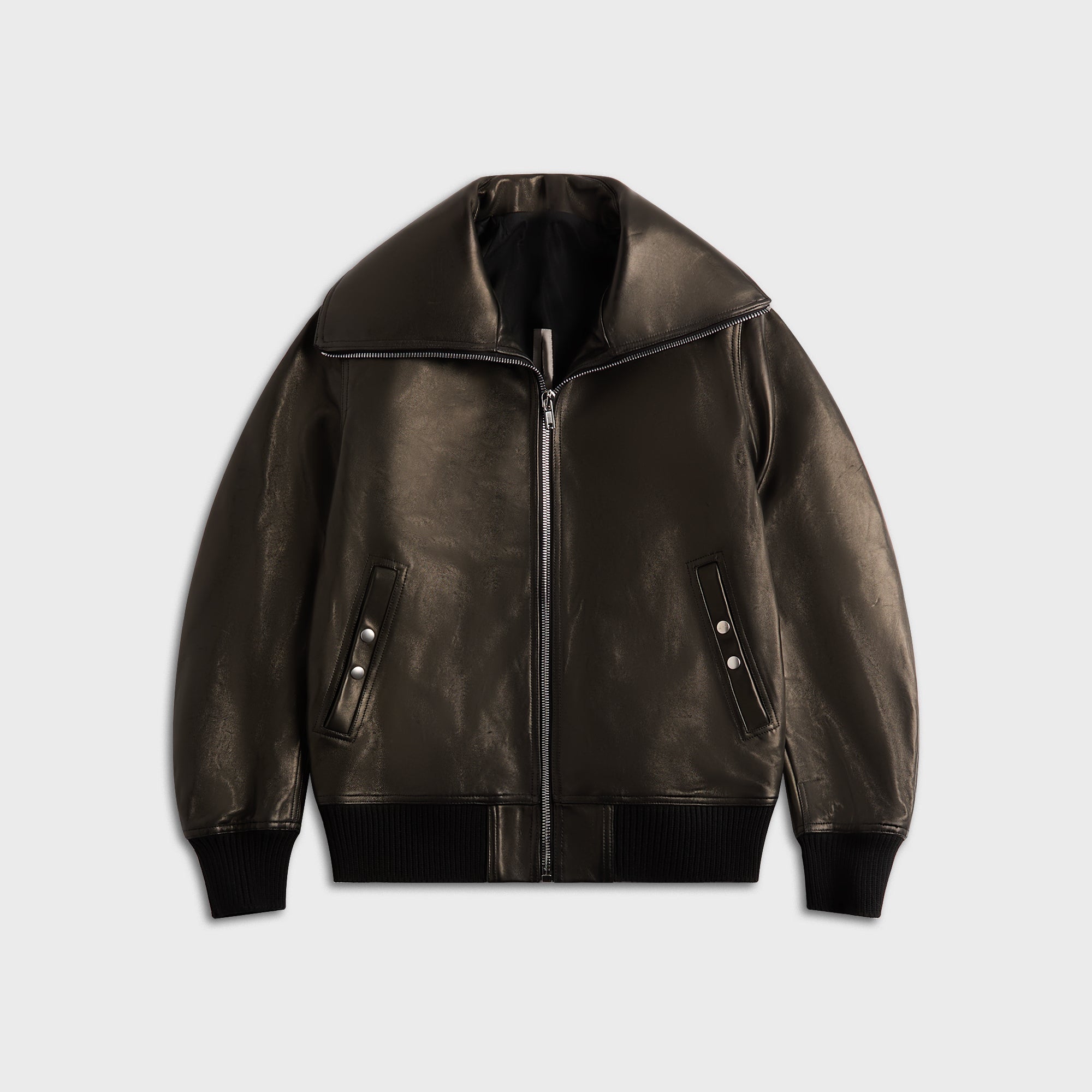Оригінальна Concordians Dracucollar Flight Jacket Black Rick owens – боковий вид
