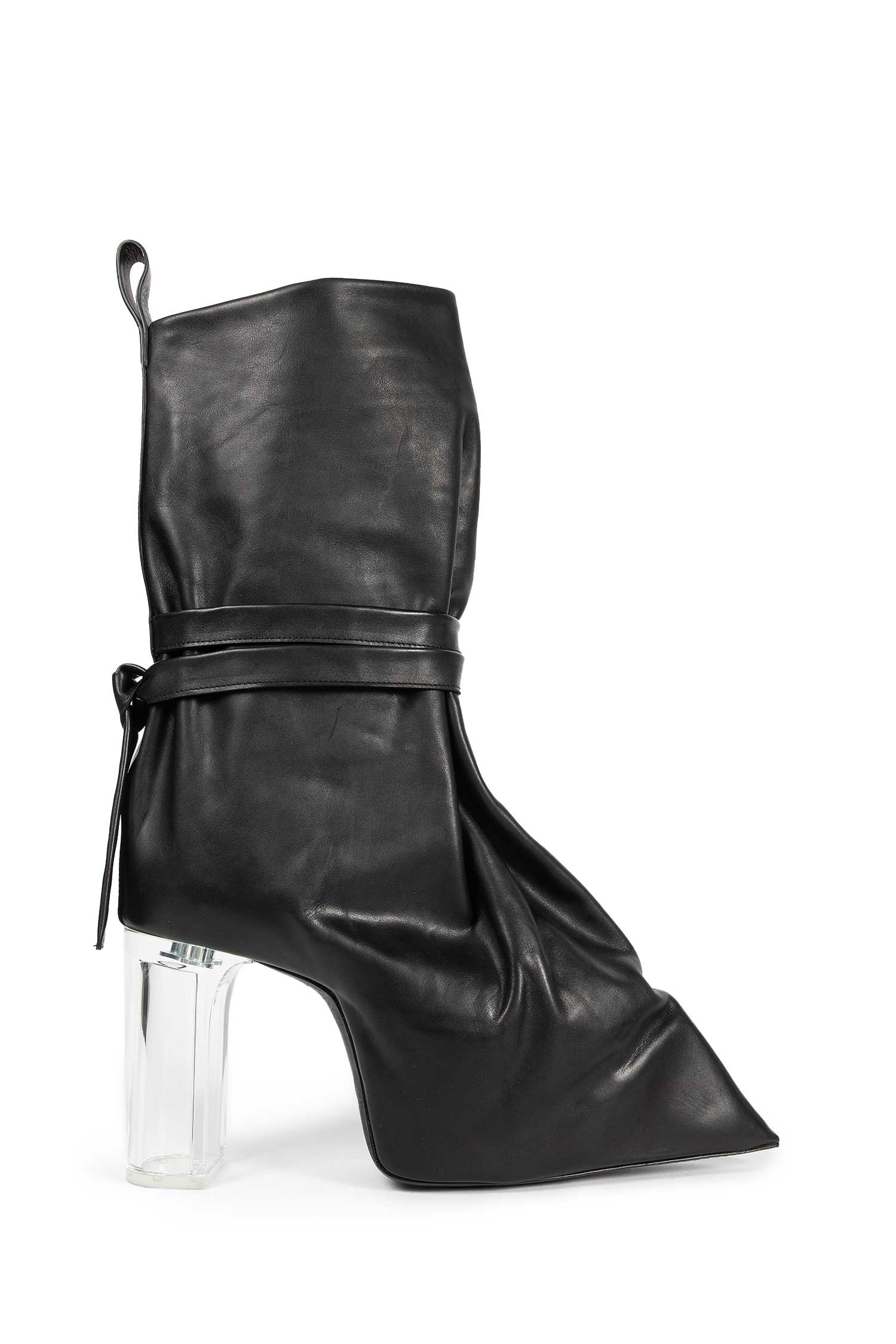 Tied Taco Kiss Boots In Leather Rick owens оригінал – Купити в Україні – боковий вид