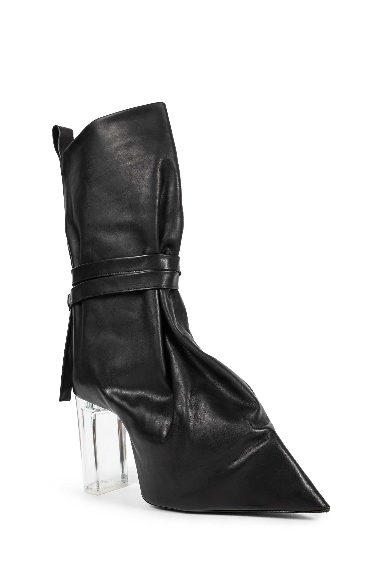 Tied Taco Kiss Boots In Leather Rick owens оригінал – Купити в Україні – вид ззаду