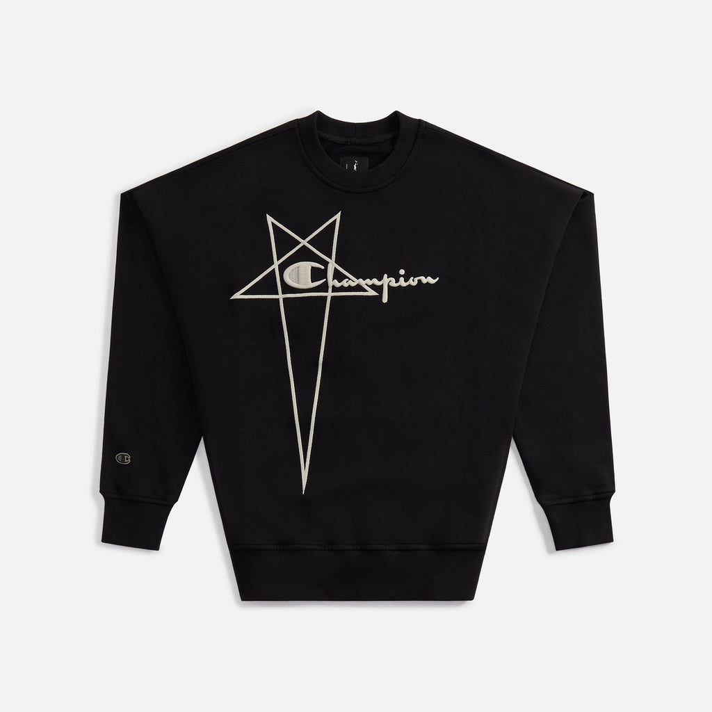Оригінальна X Champion Pullover Sweater Black Rick owens – боковий вид
