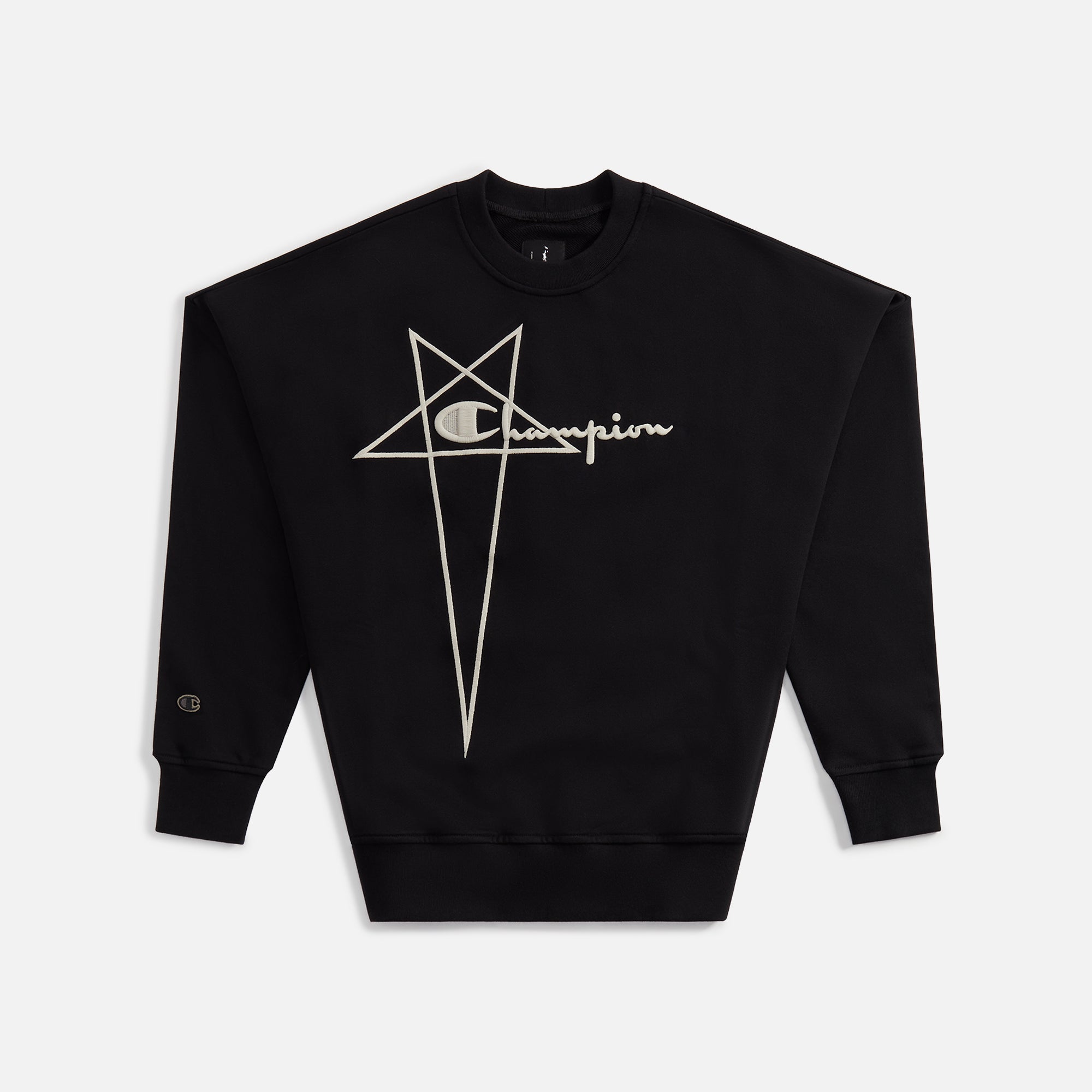 Оригінальна X Champion Pullover Sweater Black Rick owens – боковий вид - RICK OWENS