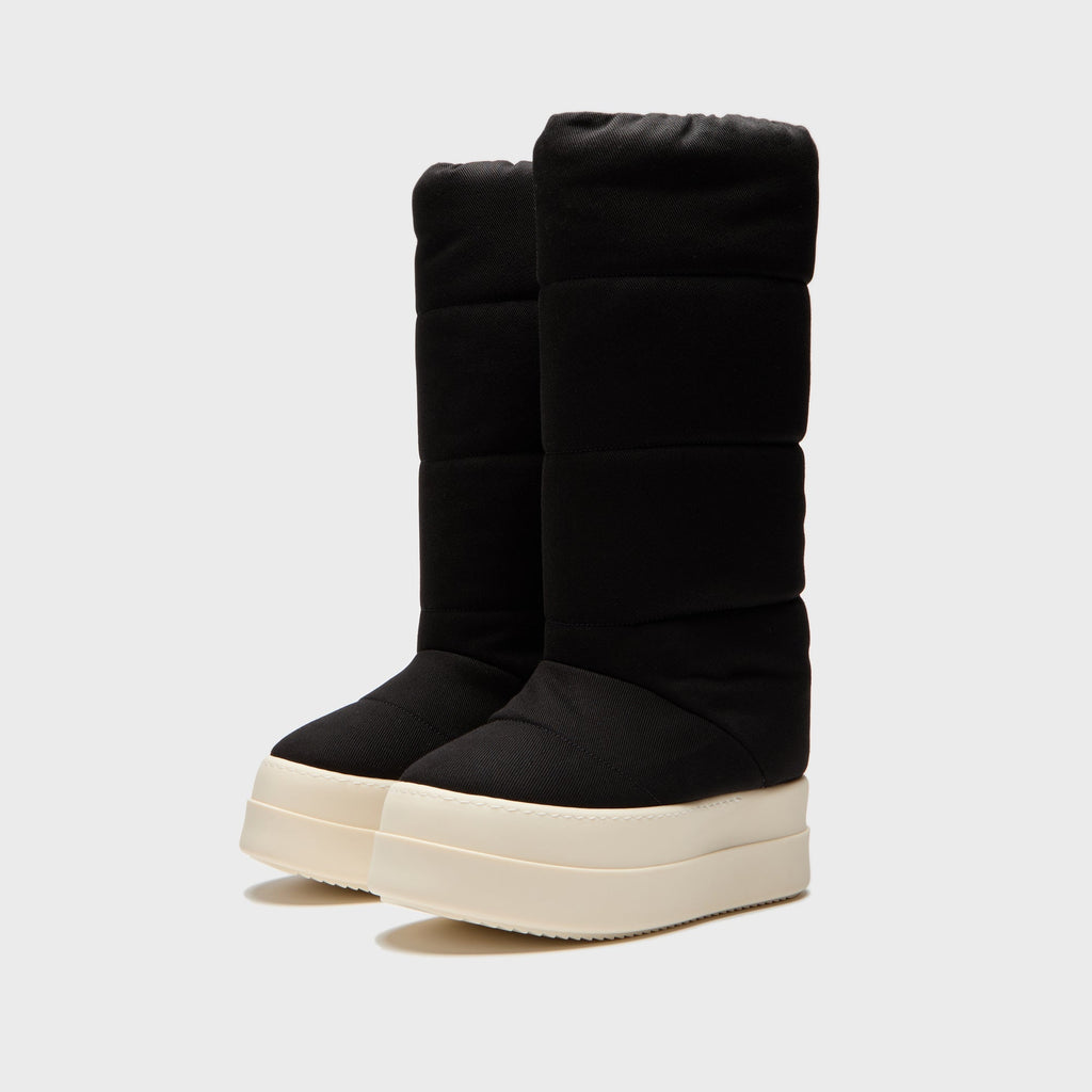 Оригінальна Wmns Drkshdw Mega Bumper Knee High Lunar Boots Black Rick owens – вид ззаду