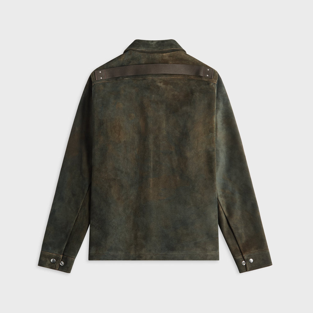 Оригінальна Suede Brad Jacket Indigo Rick owens – вид ззаду