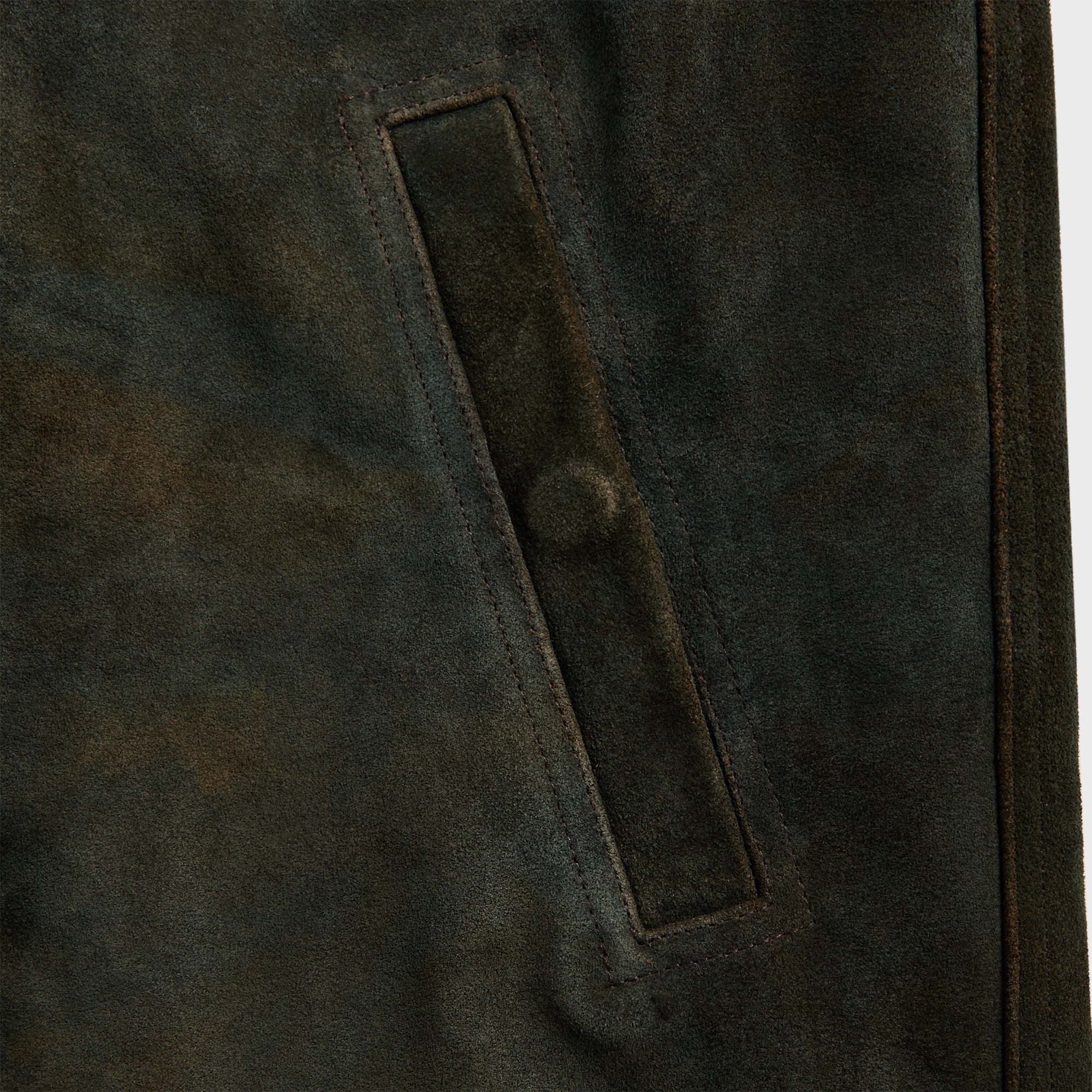 Оригінальна Suede Brad Jacket Indigo Rick owens – детальний вид