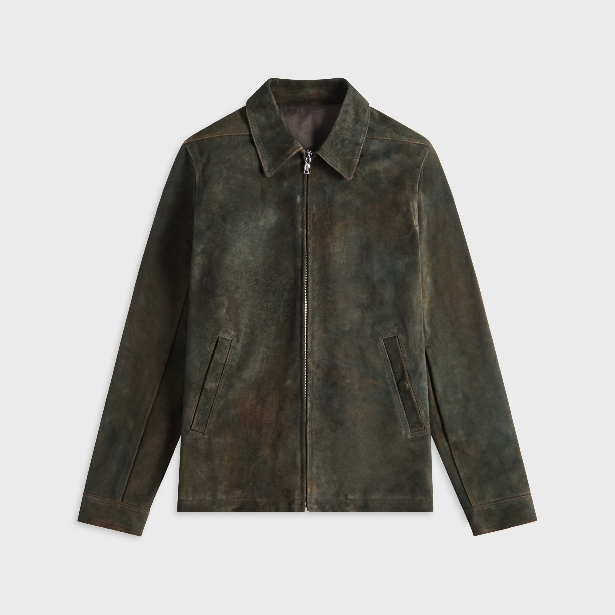 Оригінальна Suede Brad Jacket Indigo Rick owens – боковий вид