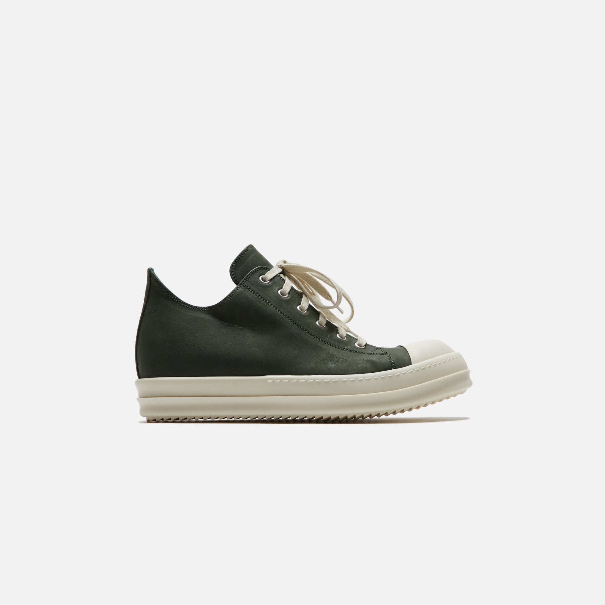 Оригінальна Scarpe Pelle Low Sneakers Moss Rick owens – боковий вид