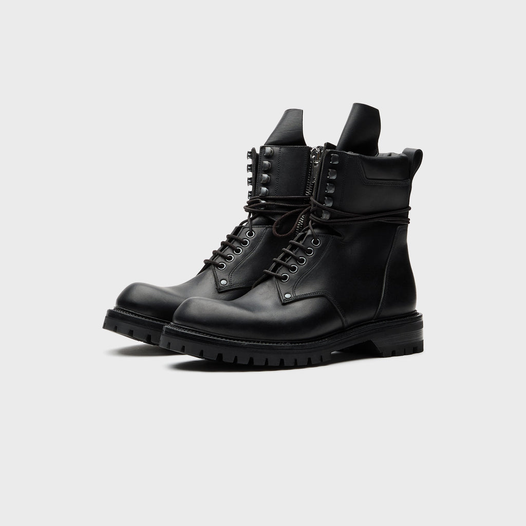 Оригінальна Army Low Boot Scarpe Pelle Black Rick owens – вид ззаду