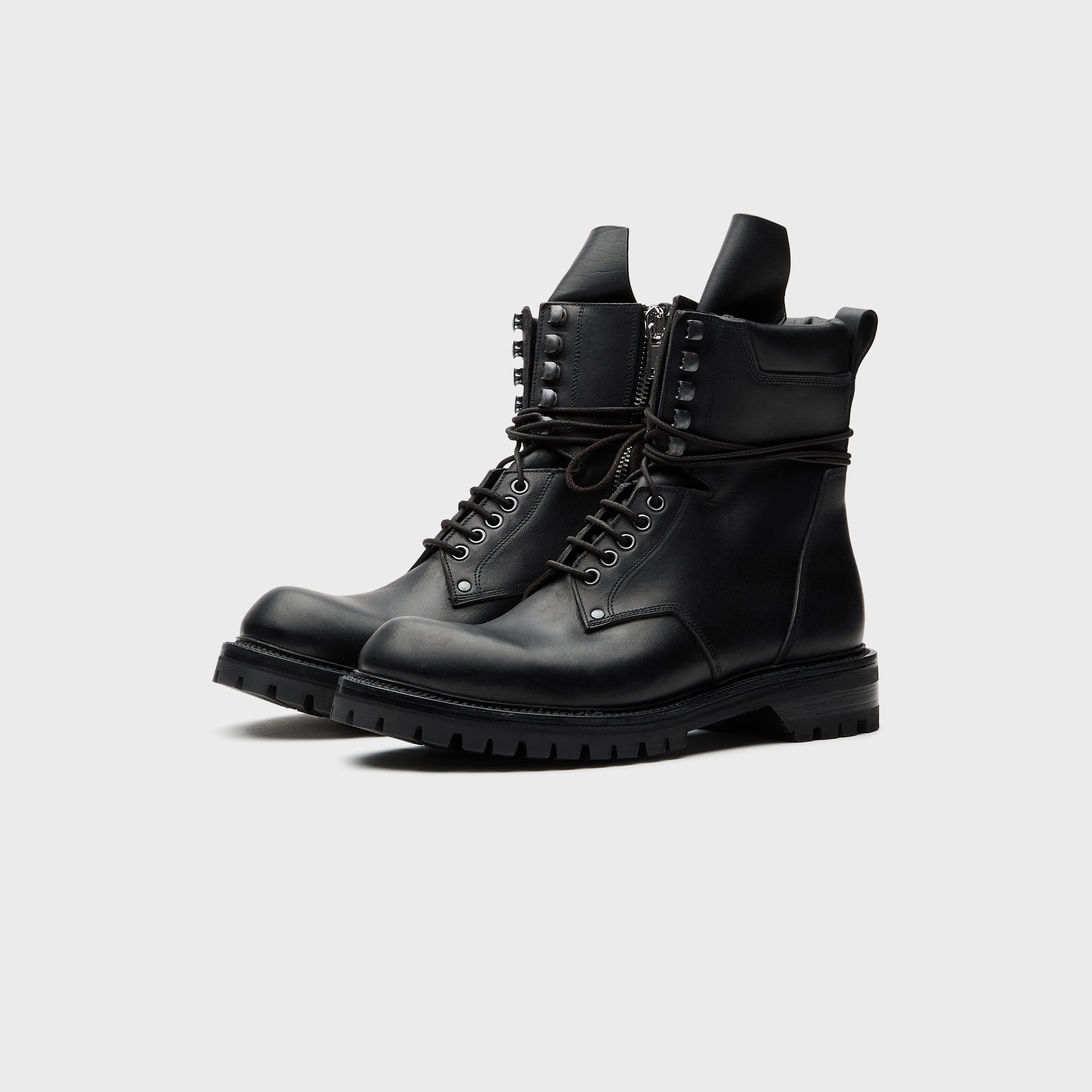 Оригінальна Army Low Boot Scarpe Pelle Black Rick owens – вид ззаду
