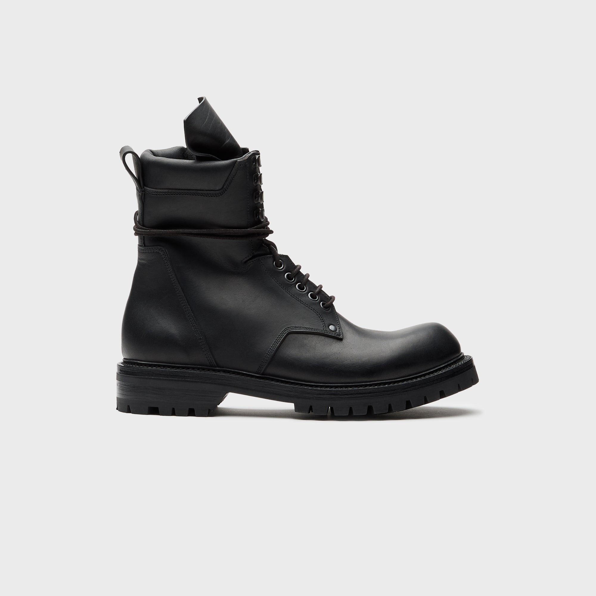 Оригінальна Army Low Boot Scarpe Pelle Black Rick owens – боковий вид