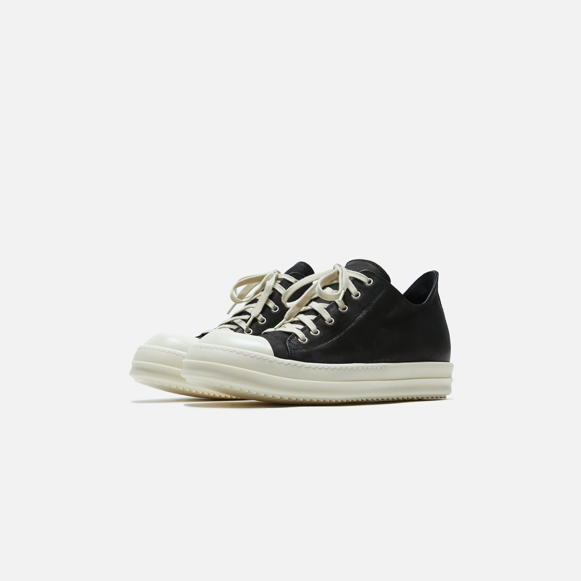 Scarpe Pelle Low Sneakers Nubuck Black Rick owens – Гарантія оригінальності – детальний вид