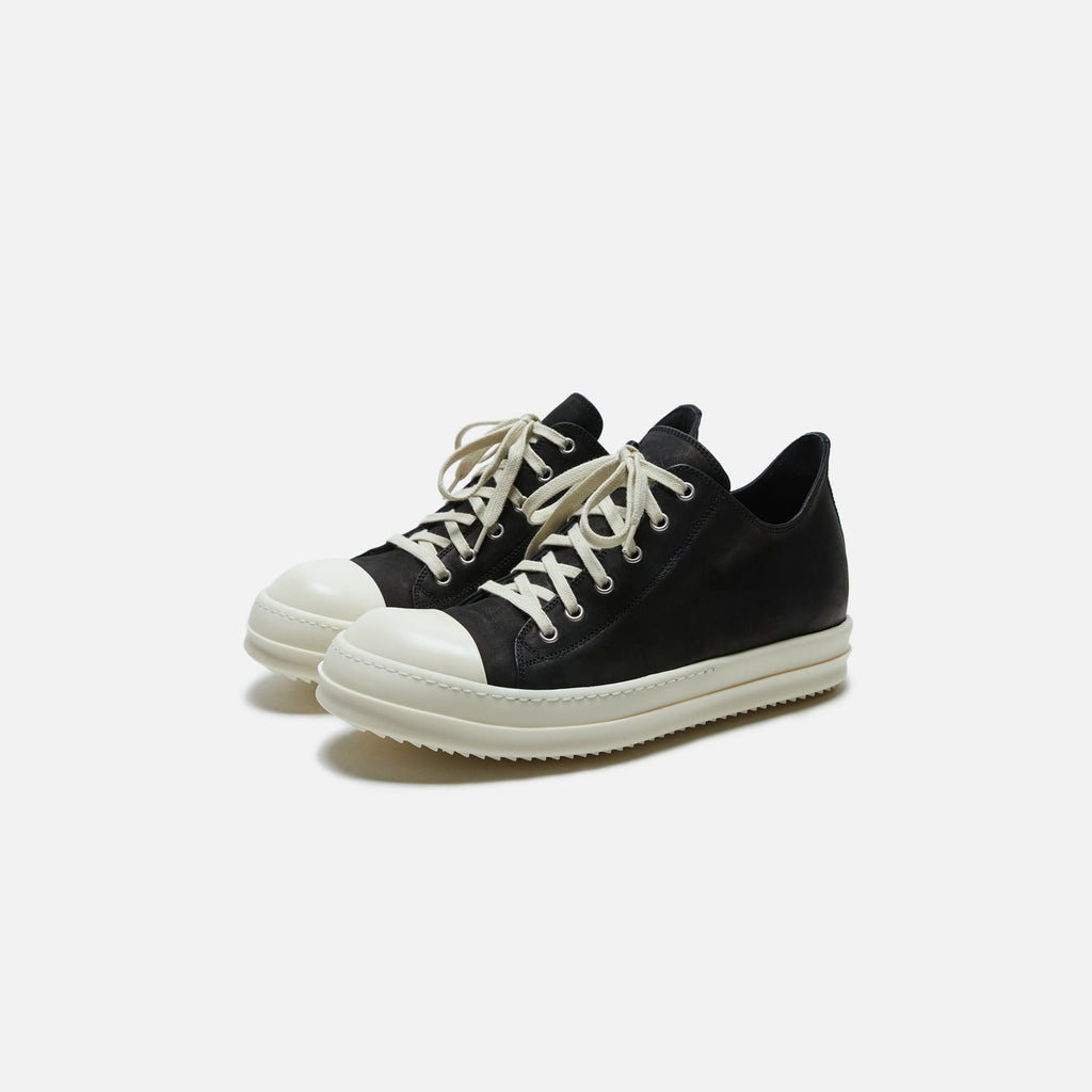 Scarpe Pelle Low Sneakers Nubuck Black Rick owens – Гарантія оригінальності – вид ззаду