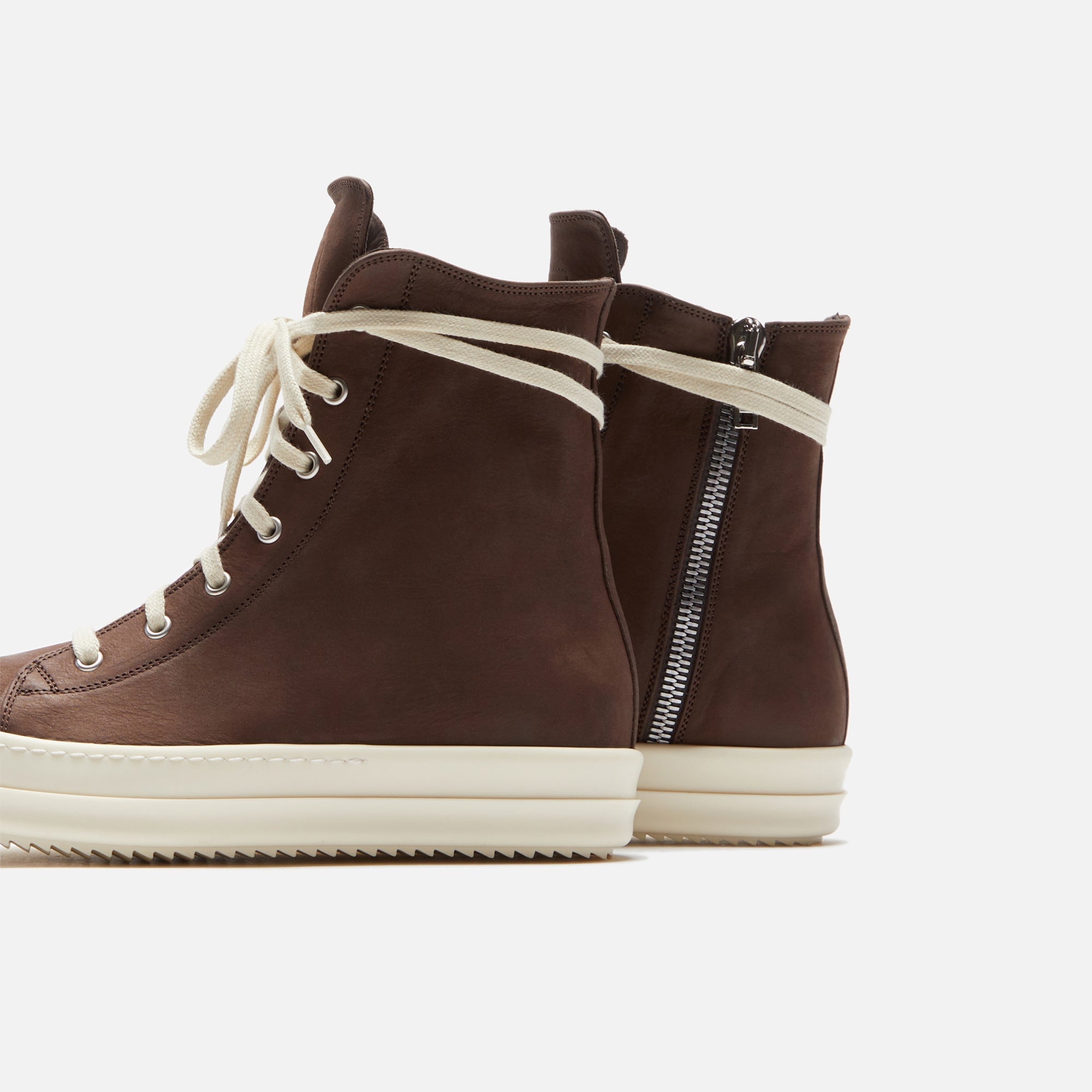 Scarpe In Pelle Sneakers Brown Rick owens – Гарантія оригінальності – детальний вид
