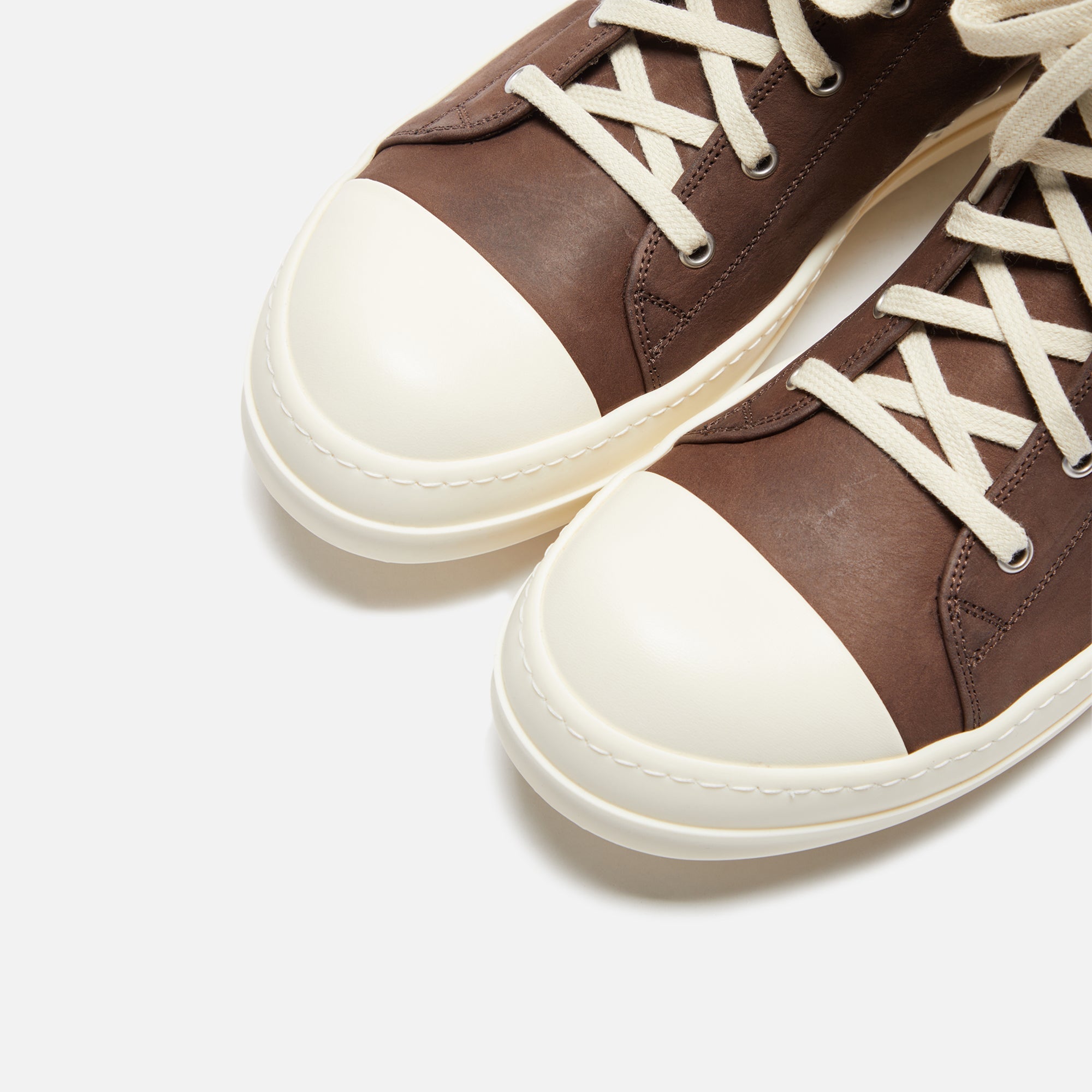 Scarpe In Pelle Sneakers Brown Rick owens – Гарантія оригінальності – збільшений вид