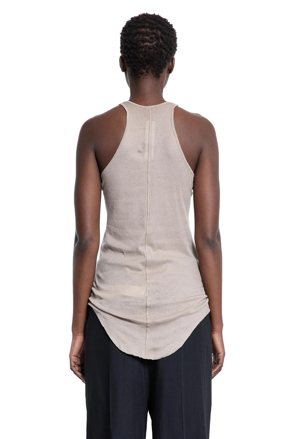 Basic Rib Tank In Mini Rib Jersey Rick owens – Гарантія оригінальності – детальний вид