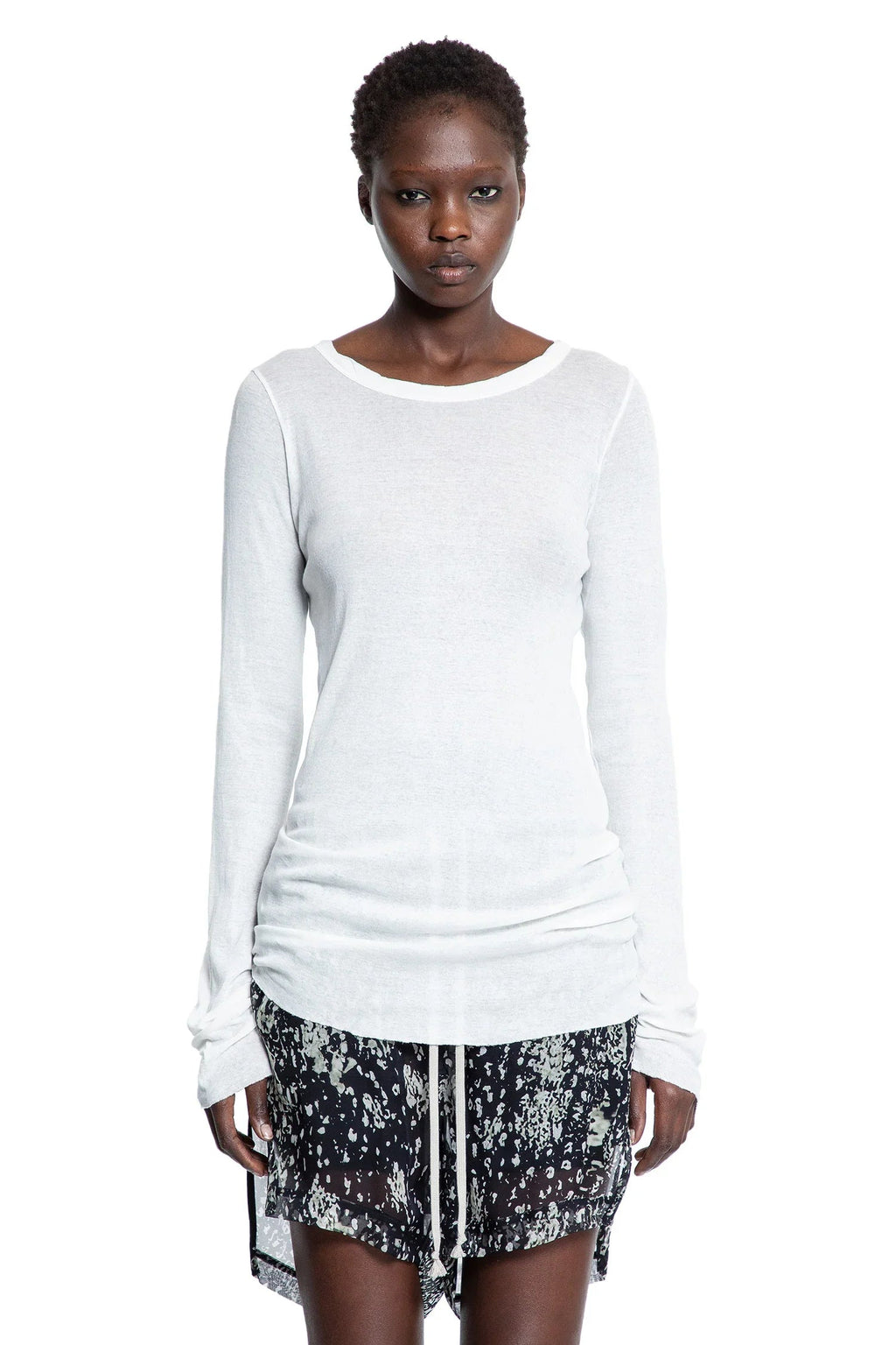 Hollywood Rib Long Sleeve T Rick owens – Гарантія оригінальності – боковий вид