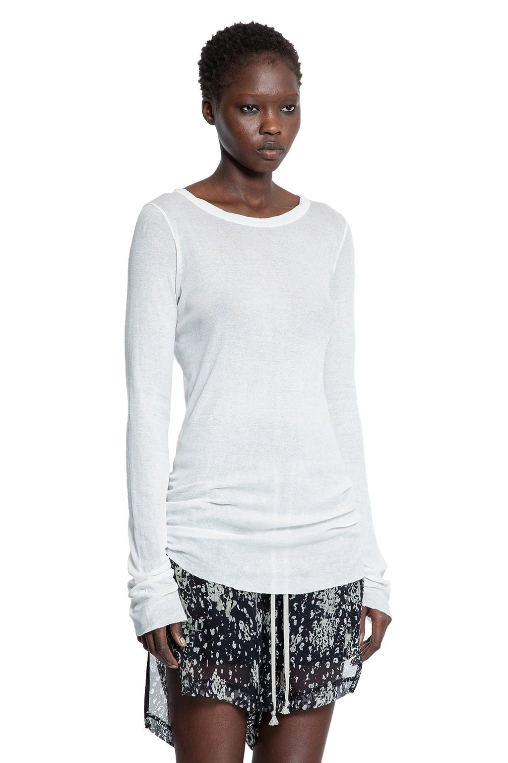 Hollywood Rib Long Sleeve T Rick owens – Гарантія оригінальності – вид ззаду