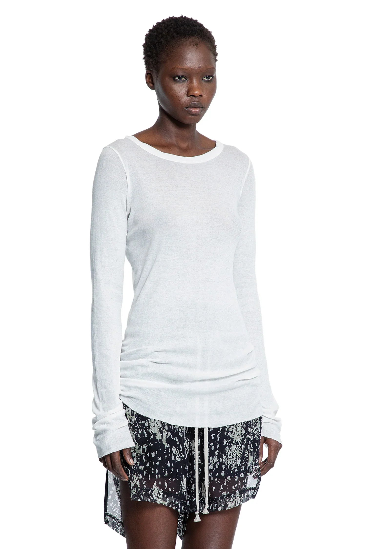 Hollywood Rib Long Sleeve T Rick owens – Гарантія оригінальності – вид ззаду