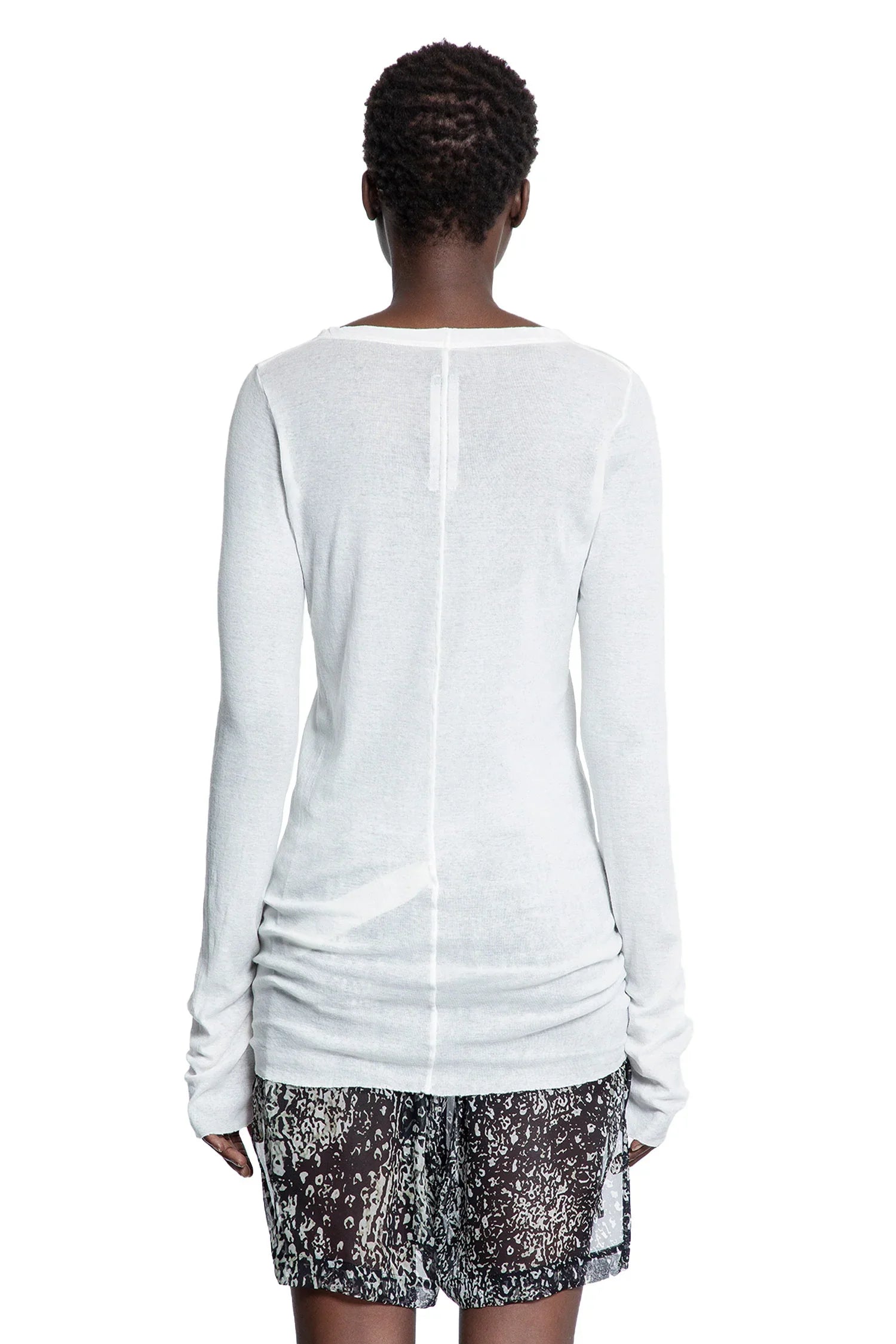 Hollywood Rib Long Sleeve T Rick owens – Гарантія оригінальності – детальний вид