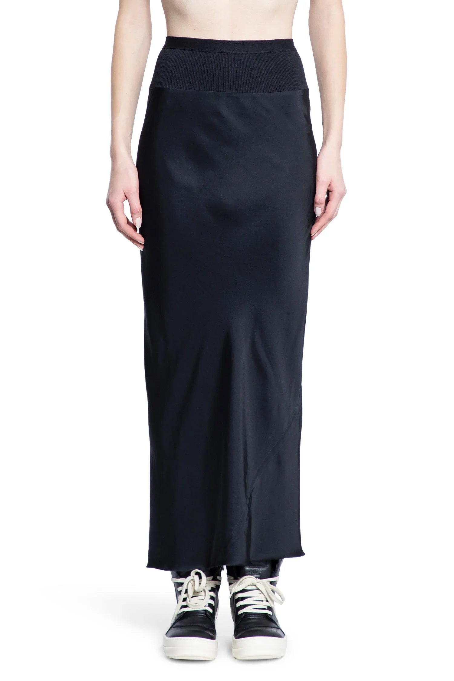 Hollywood Calf Bias Skirt In Washed Charmeuse Rick owens оригінал – Купити в Україні – вид ззаду
