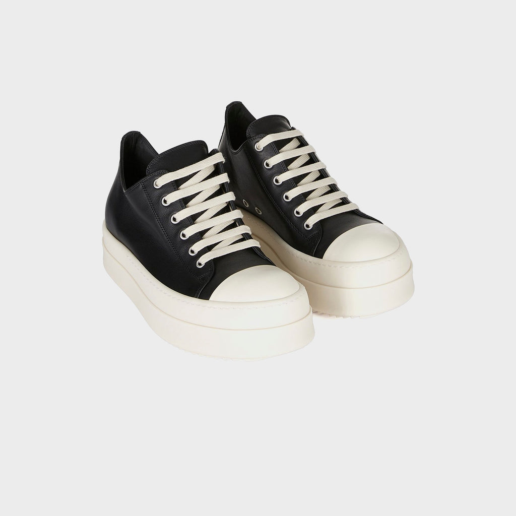 Mega Bumper Low Sneaks Scarpe Pelle Black Rick owens оригінал – Купити в Україні – вид ззаду